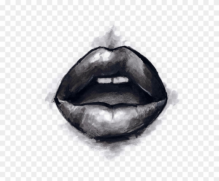 Drawing Transparent Lip - Sketch Clipart #3212333