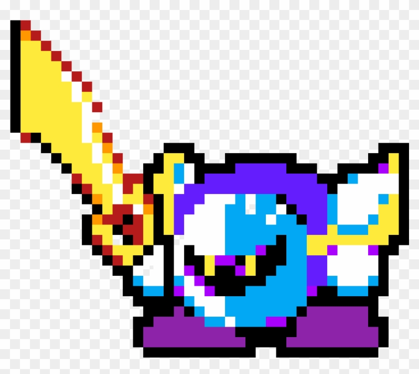 Meta Knight Pixel Art Minecraft , Png Download - Meta Knight Pixel Art Clipart #3212739