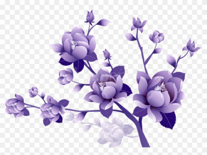 Free Png Download Painted Transparent Large Purple - Flower Clipart Transparent Background