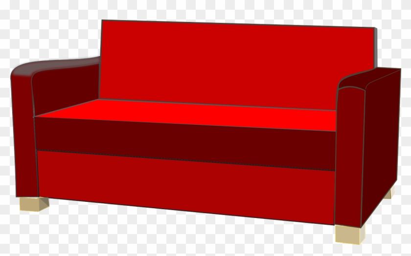 Sofa Couch Red Furniture Png Image - Sofa Rojo Vector Clipart #3212936