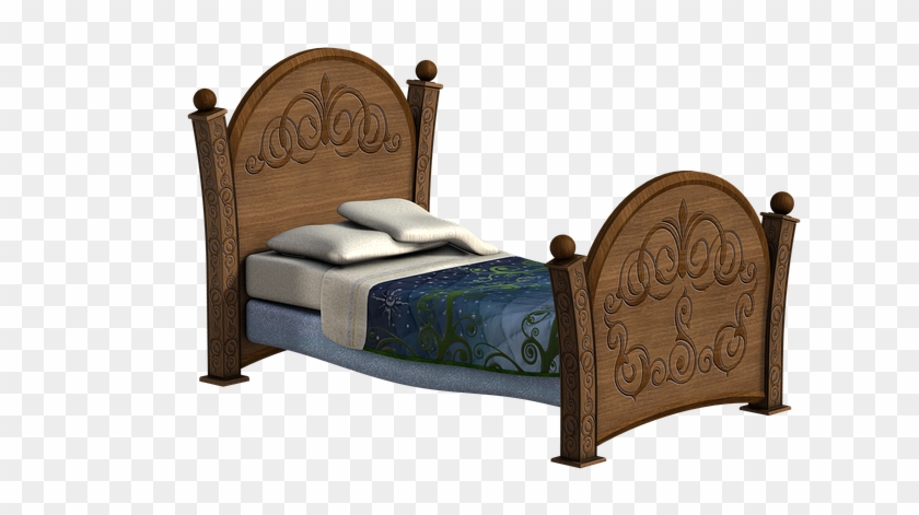 Bed, Pillow, Zudeck, Wooden Bed, Rest, Sleep - Bed Clipart #3213879