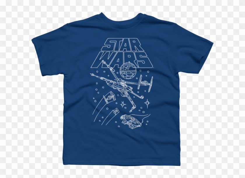 Star Wars Ship Outlines - Active Shirt Clipart #3213961