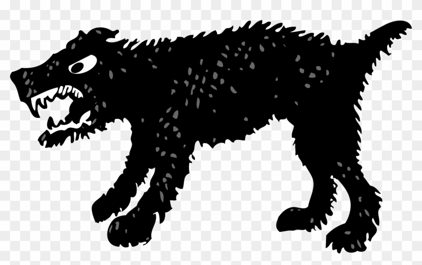 This Free Icons Png Design Of Angry Dog - Angry Dog Cartoon Black And White Clipart