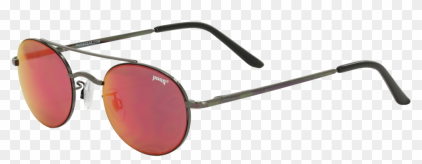 T6 Sport Sunglasses With Wire Frames And Red Lenses - Plastic Clipart