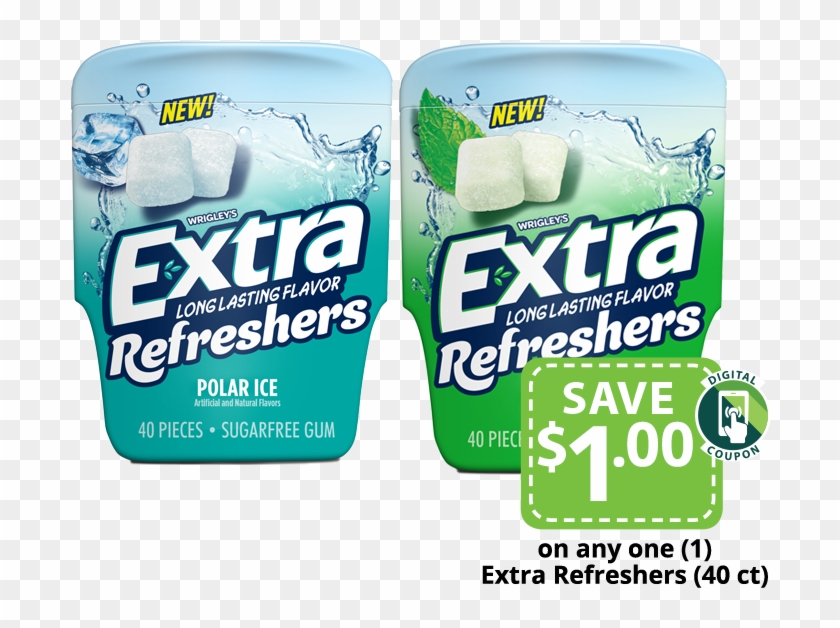 Extra Freshers Chewing Gum Packages - Extra Gum Clipart