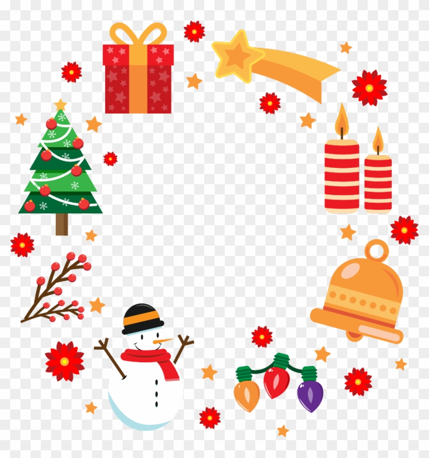 #christmas #snowman #christmastree #gift #star #christmaslights - Cute Christmas Border Png Clipart