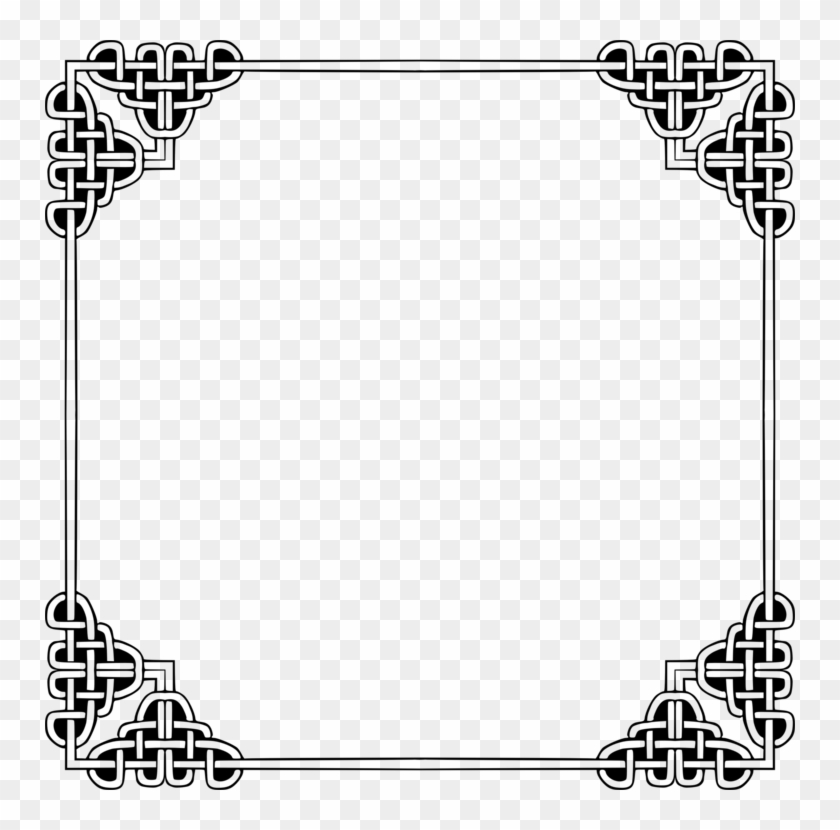Borders And Frames Celts Celtic Knot Picture Frames - Illuminated Manuscript Borders Png Clipart #3218975