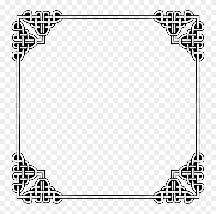 Borders And Frames Celts Celtic Knot Picture Frames - Illuminated Manuscript Borders Png Clipart