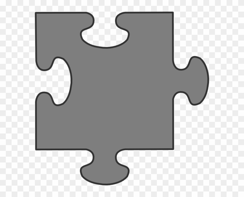 Gray Border Puzzle Piece Clip Art - Gray Puzzle Pieces Clip Art - Png Download