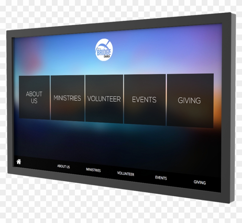 Interactive Touchscreen Software For Churches House - Led-backlit Lcd Display Clipart