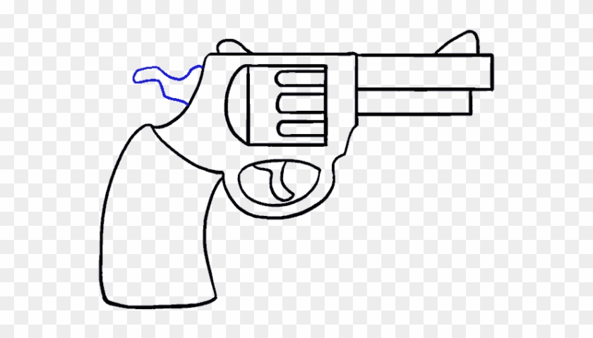 Drawn Rifle Uzi - Gun Drawing Easy Clipart