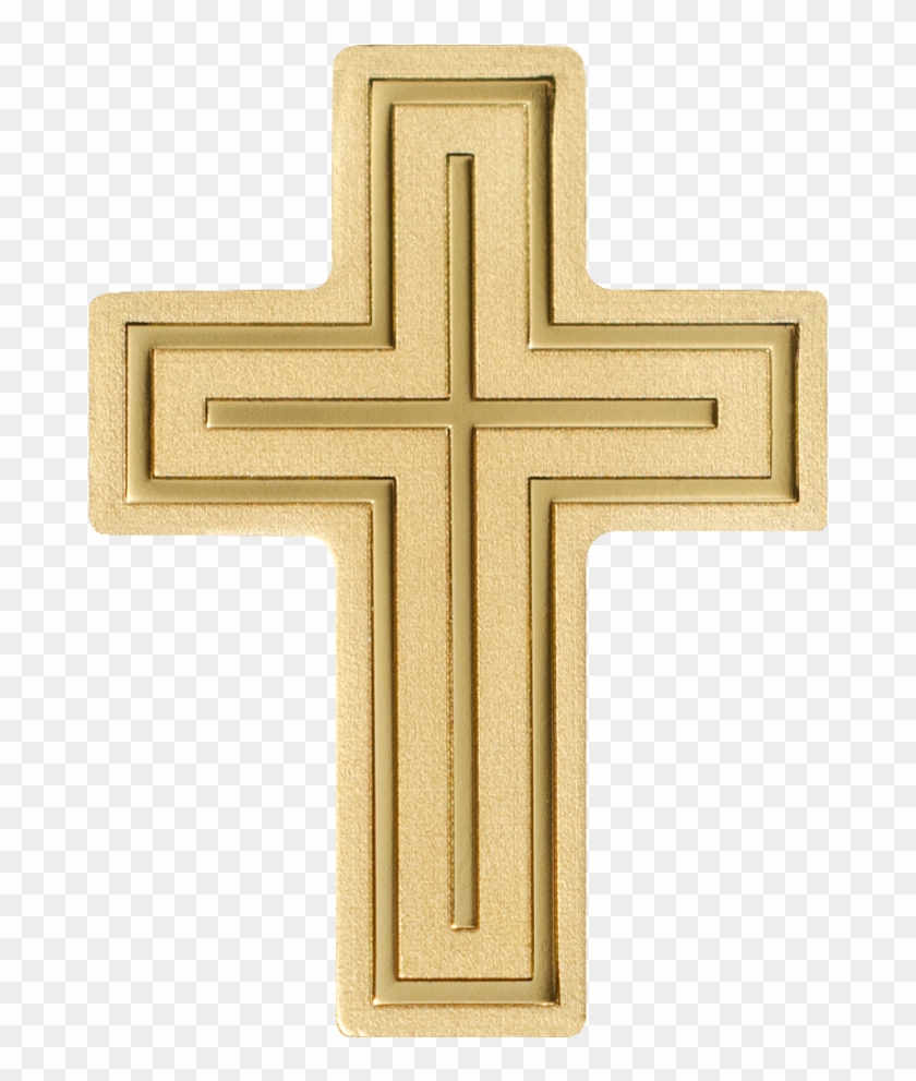 Golden Cross Png - Golden Crucifix Clipart #3220653