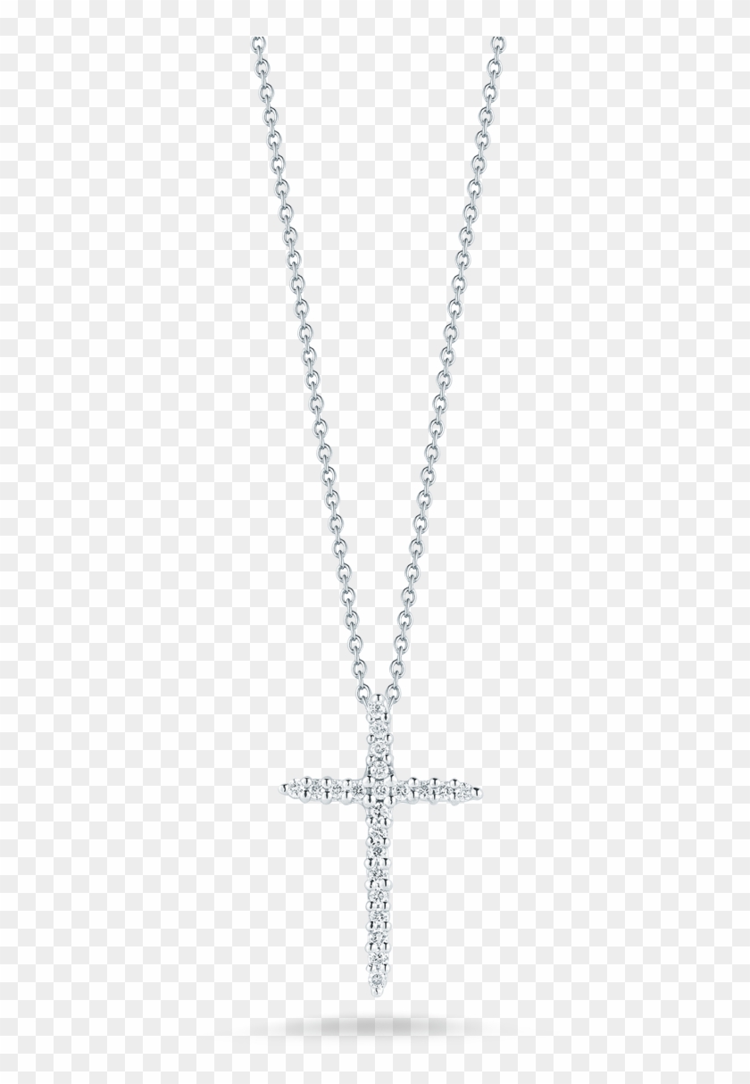 Roberto Coin Tiny Treasures 18k White Gold Cross - Pendant Clipart #3220699