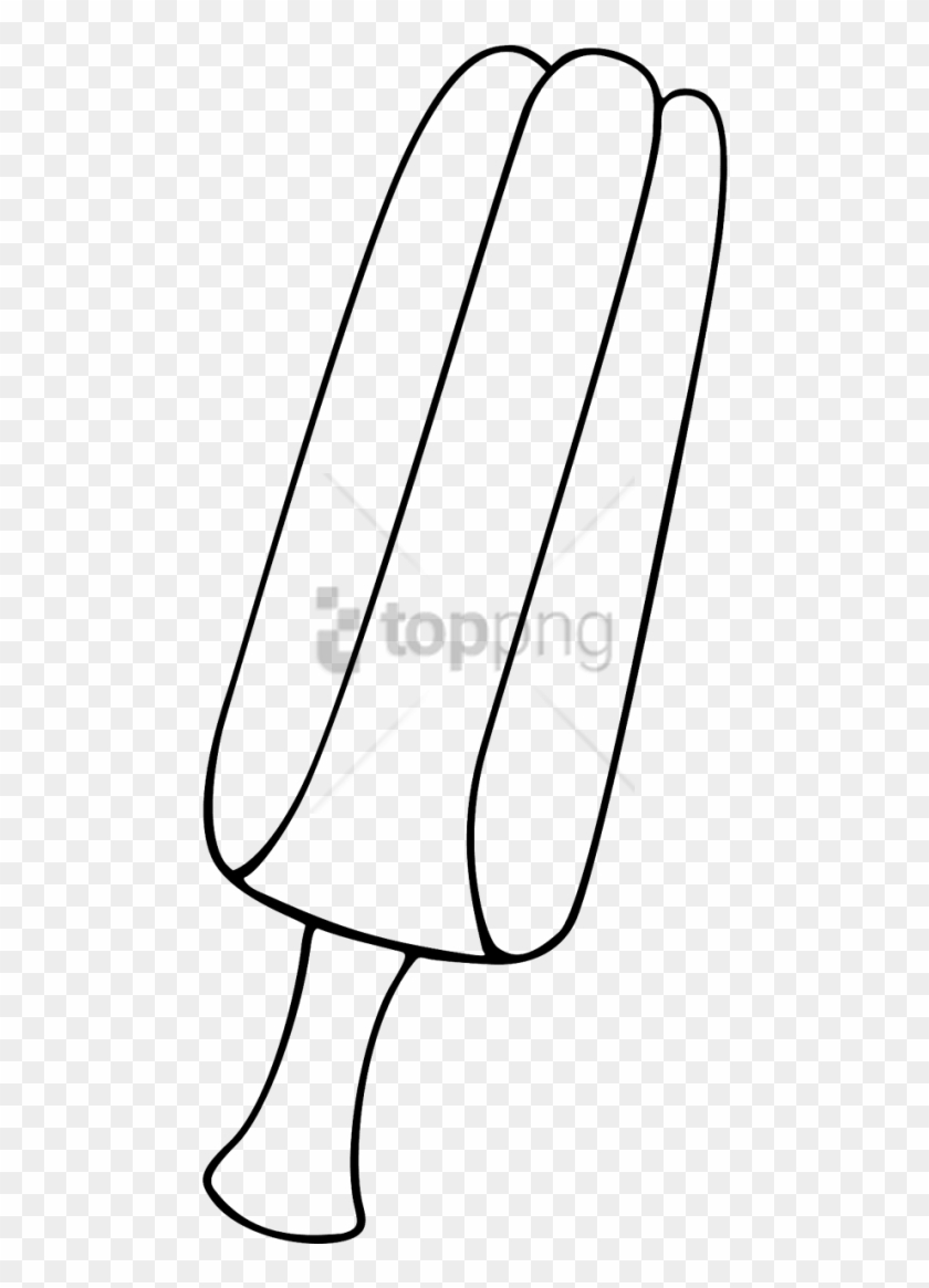 Free Png Popsicle,ice - Ice Lolly Clipart Black And White Transparent Png