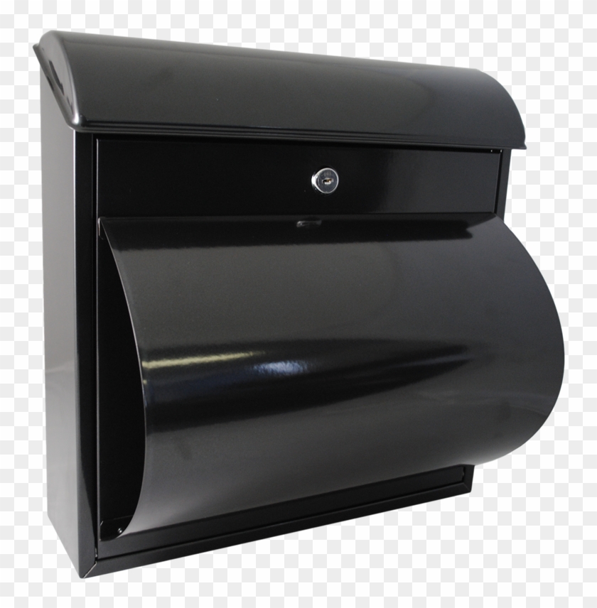 Sandleford Letterbox Wall Mounted Jupitor Black - Bunnings Letterboxes Nz Clipart #3221167