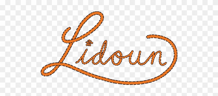Lidoun Full Orange Logo Stitches - Calligraphy Clipart #3221595