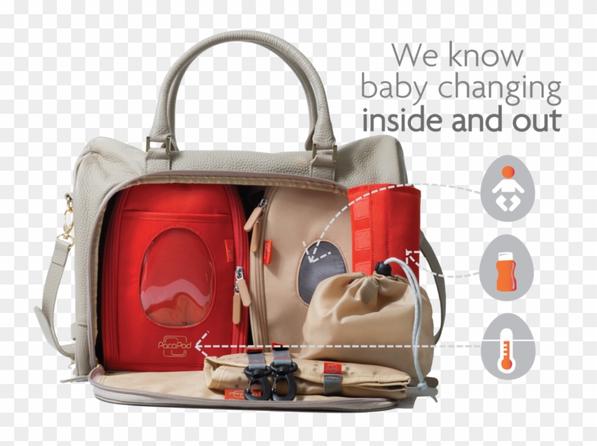 Stroller Clip Handbag - Pack A Pod Nappy Bag - Png Download