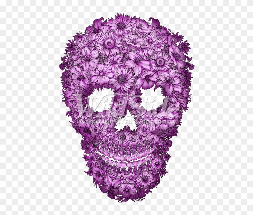 Flowered Skull Clipart #3221977