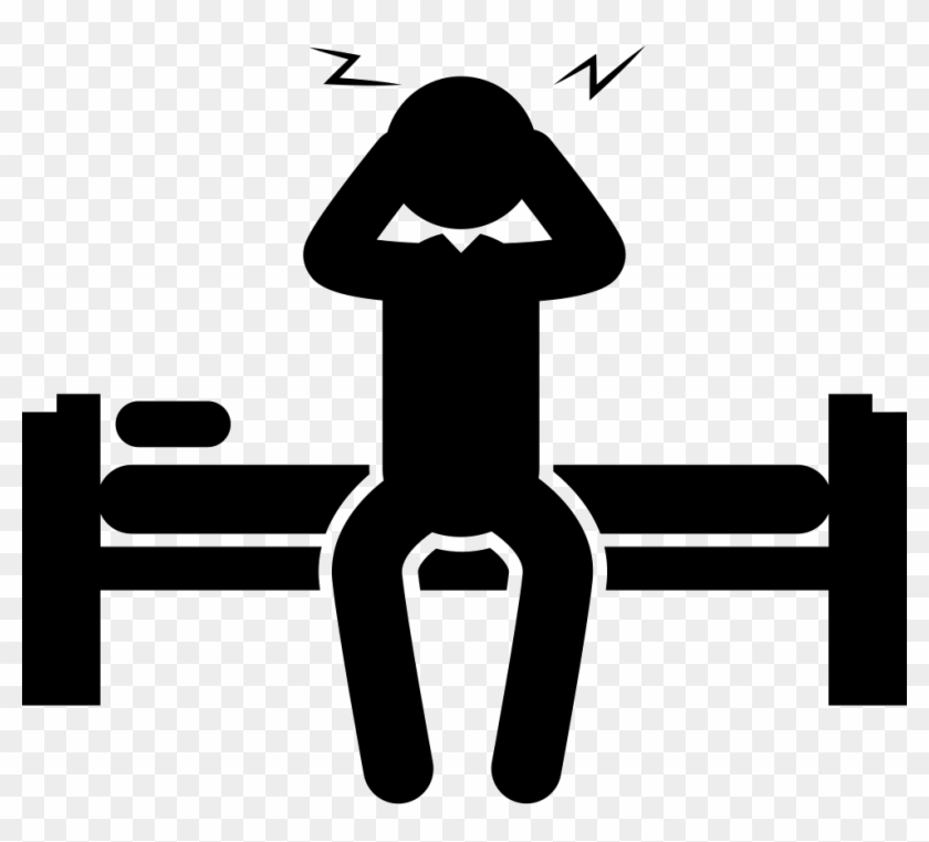 Sleepy Man Sitting On His Bed Svg Png Icon Free Download - Wake Up Clipart Black Transparent Png #3222022