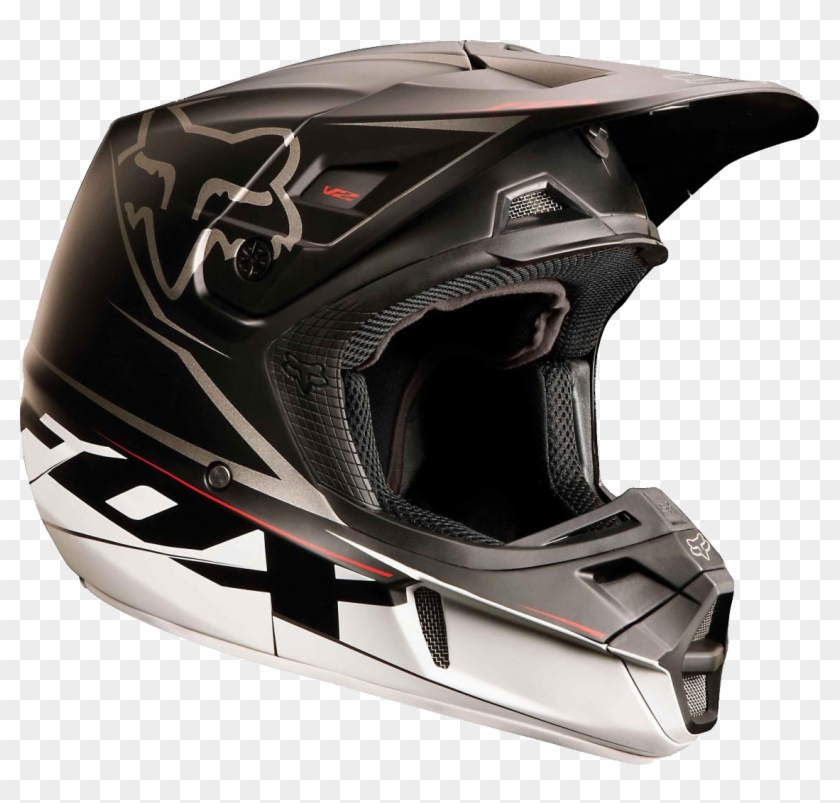 Motorcycle Helmet Png Image, Moto Helmet - Fox V2 Motocross Helmet Clipart