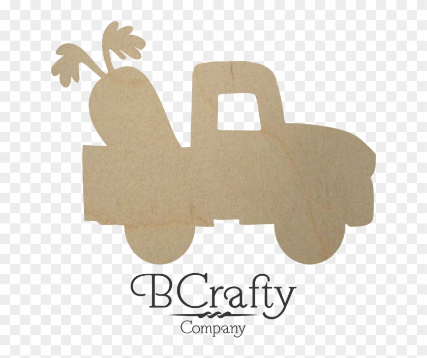 Wooden Truck W Carrot Cutout - Shamrock Clipart
