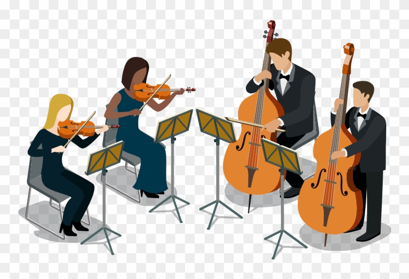 Orchestra - Orchestra String Instruments Cartoon Clipart #3224048