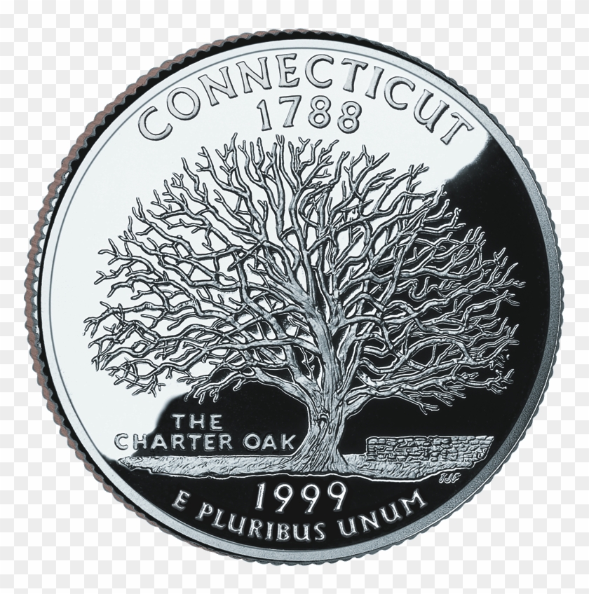 1999 Ct Proof - Connecticut Quarter Clipart #3224612