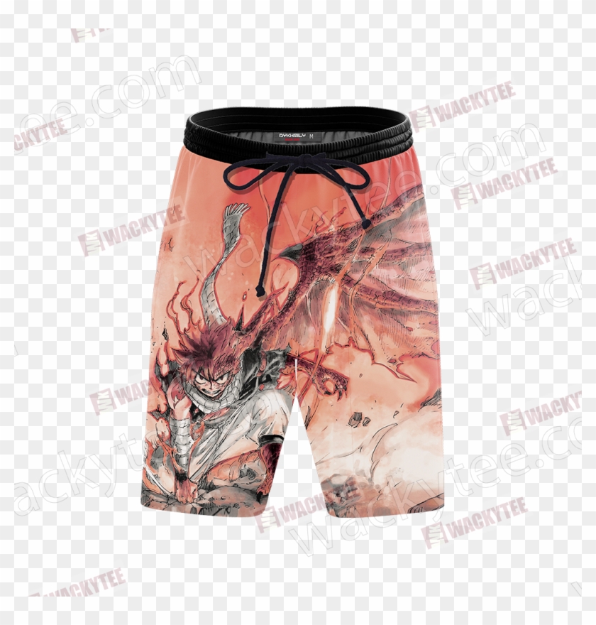 Dragon Cry Natsu Dragneel Beach Shorts Fullprinted - Natsu Dragon Cry Form Clipart #3225266