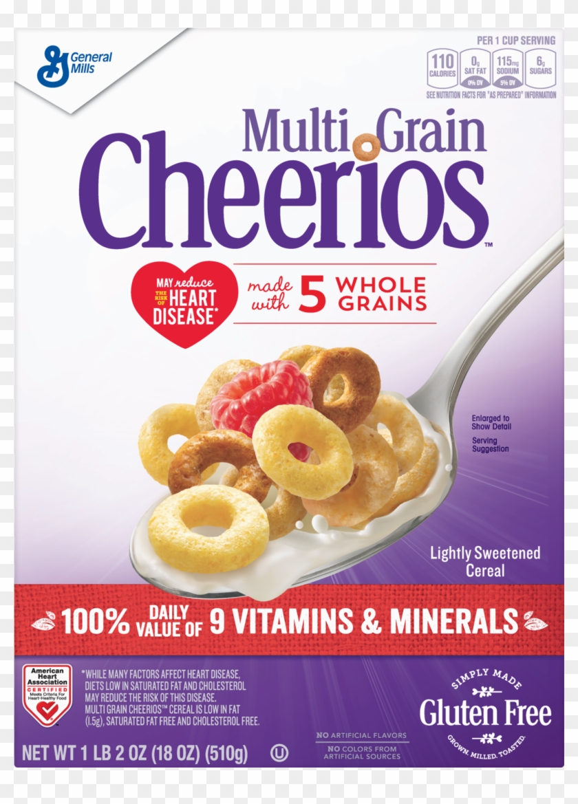 Multi Grain Cheerios Gluten Free Cereal, 18 Oz - Multi Grain Cheerios Nutrition Facts Clipart #3225363