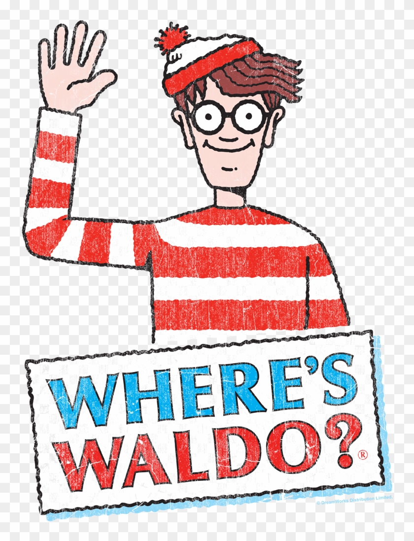 Where's Waldo Waldo Wave Men's Crewneck Sweatshirt - Transparent Where's Waldo Clipart - Png Download #3225956