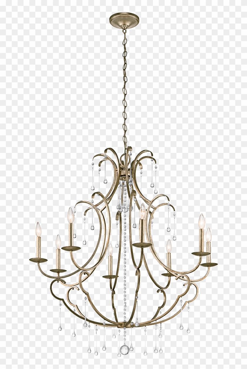 Shelsley 8 Light Chandelier In Sterling Gold - Chandelier Clipart #3226428