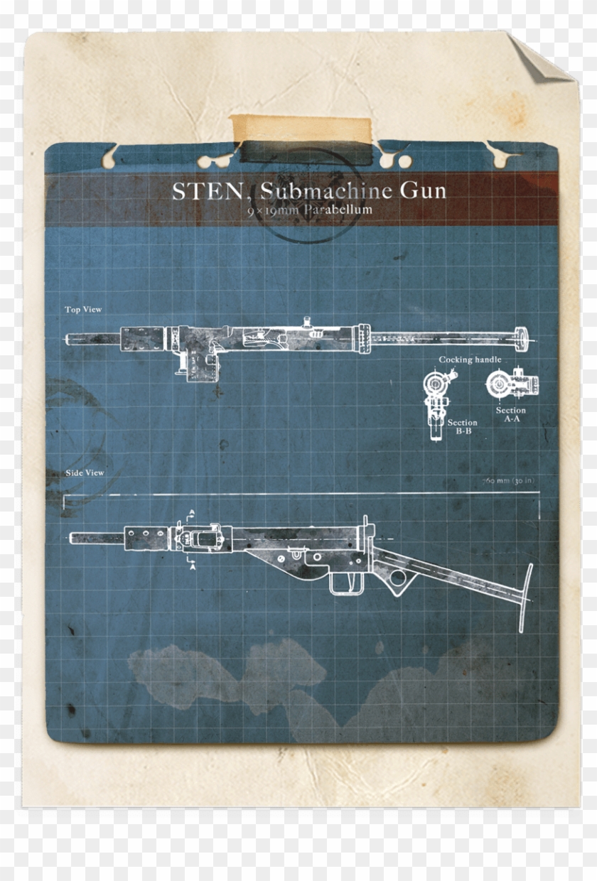 Stay Tuned To Ar12gaming For More News On Call Of Duty - Cod Ww2 Sten Gun Clipart