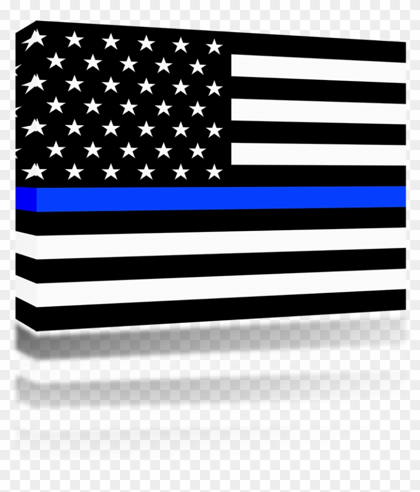 Police Flag Blue Line - Border Clipart #3229567