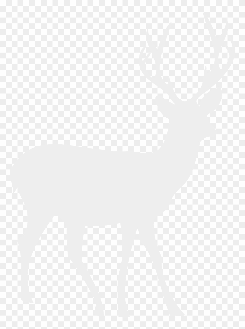Black Antlers Png Picture For Free - Cartoon Black And White Deer Clipart #3229782