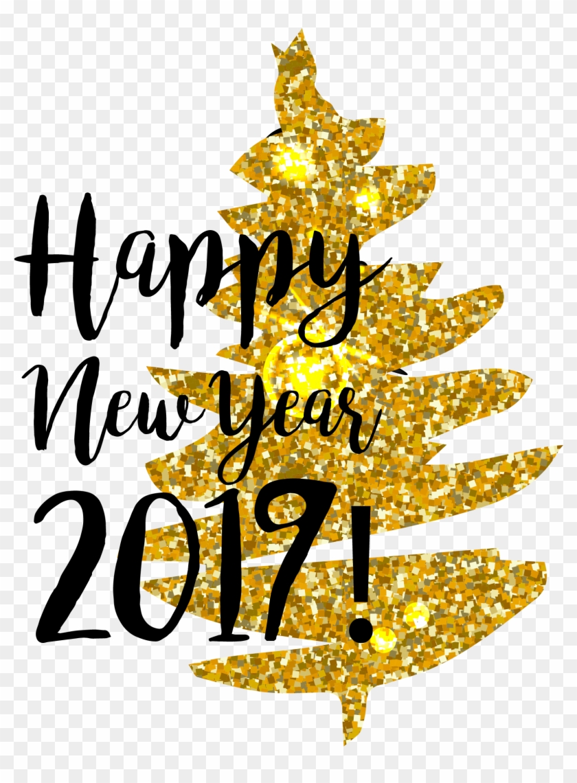 Happy New Year 2017 Png Transparent Background Clipart #3230129