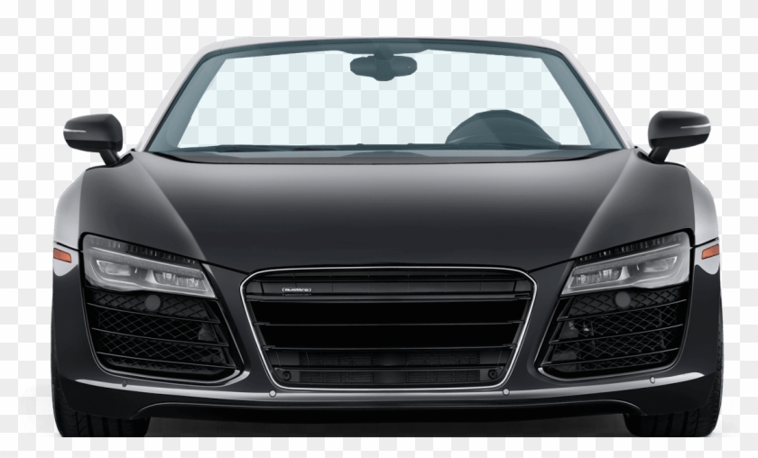 Lutzie Black Audi Car Front View - Audi R8 2015 Front Clipart #3230173