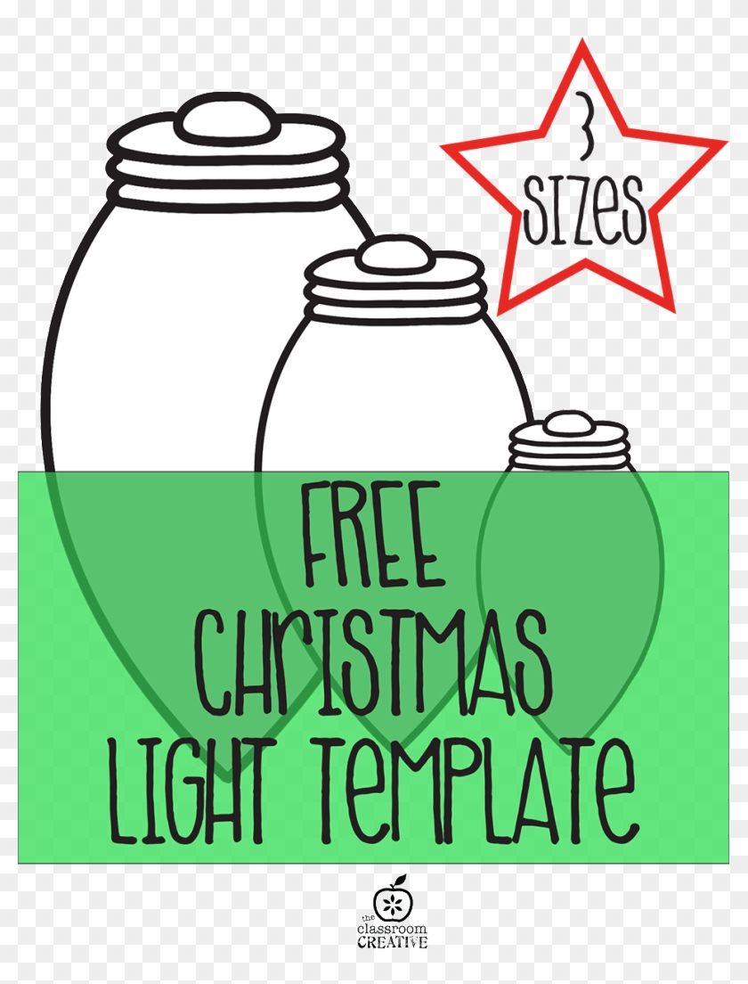 Free Printable Christmas Light Template - Free Christmas Light Template Clipart #3230390