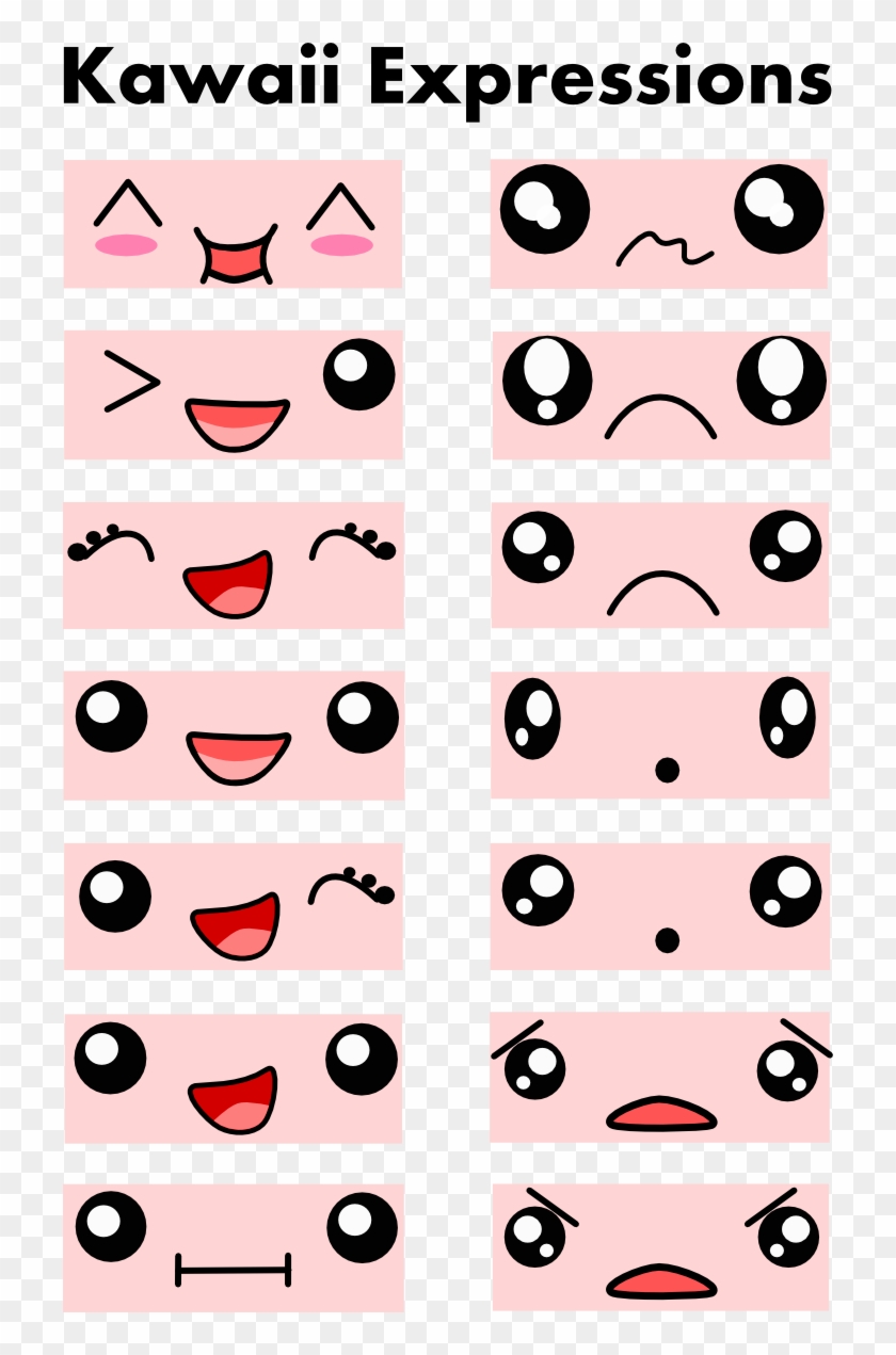 Expressions Page By - Como Dibujar Ojos Kawaii Clipart
