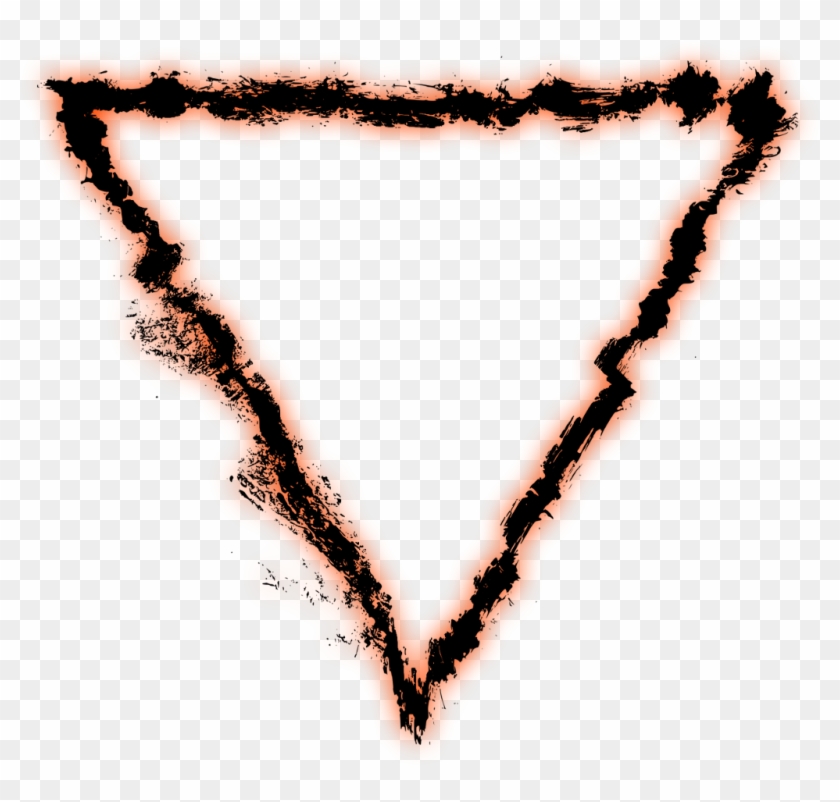 #triangle #black #neon #glow #light #triangleart # - Neon Triangle Png Black Clipart #3231180