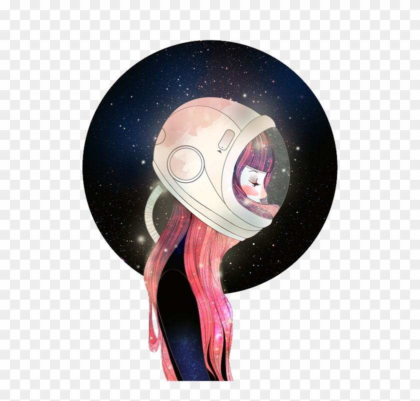 Astronauta Tumblr Png - Cute Astronaut Girl Drawing Clipart #3231303