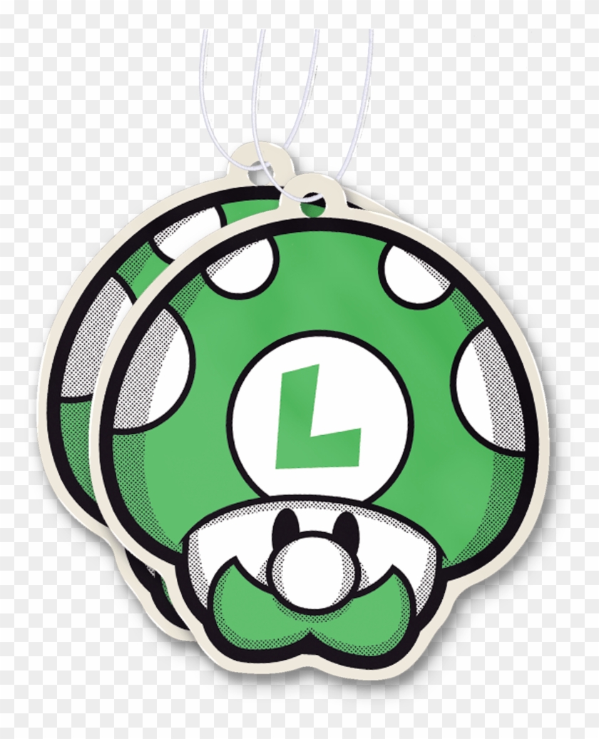 Mushroom Bros Luigi Air Freshener - Locket Clipart