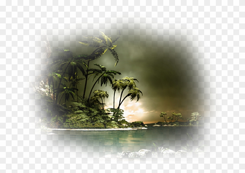 Mijn Psp Tubes - Night Fantasy Island Art Clipart #3231449