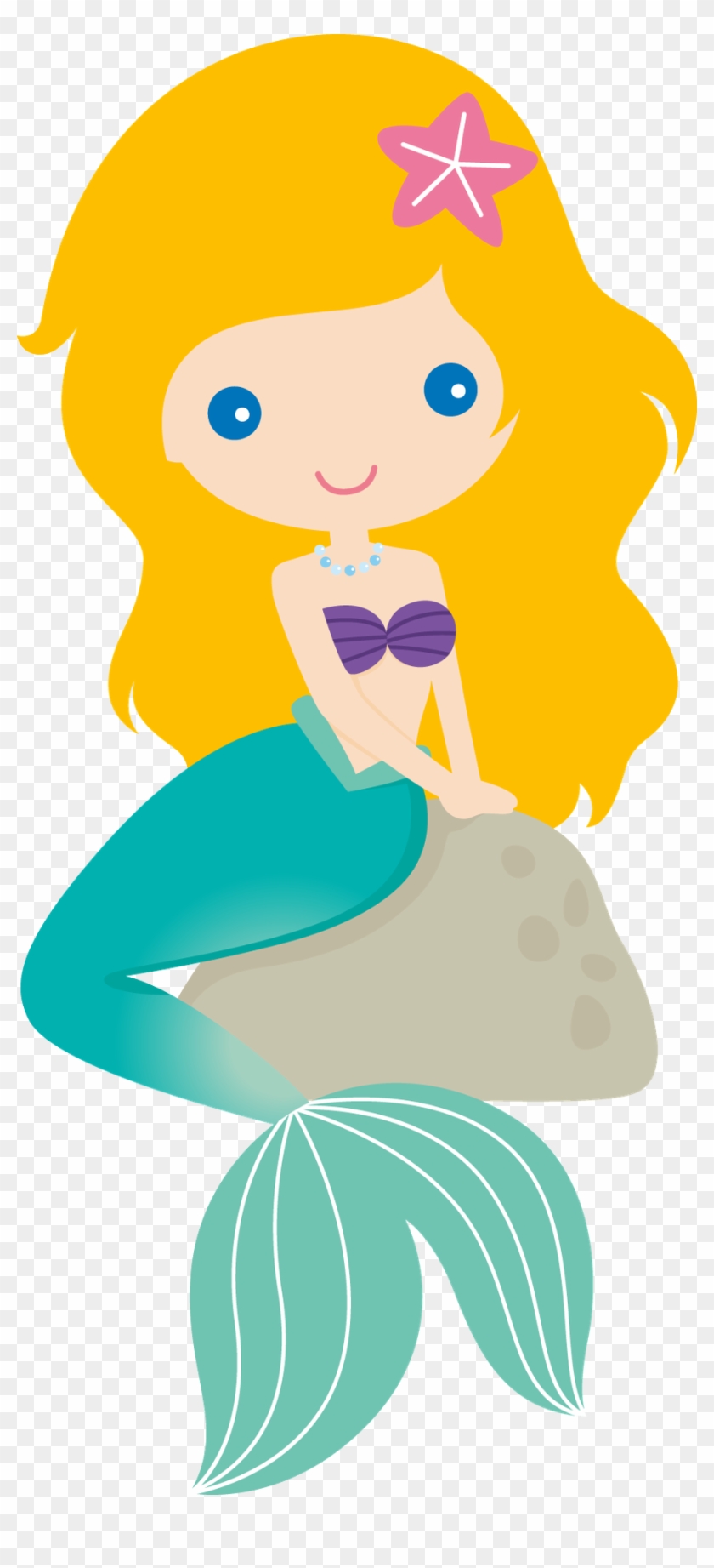 Mermaid Under The Sea, The Little Mermaid, Silhouette - Dibujos De Sirenitas Bebes Clipart