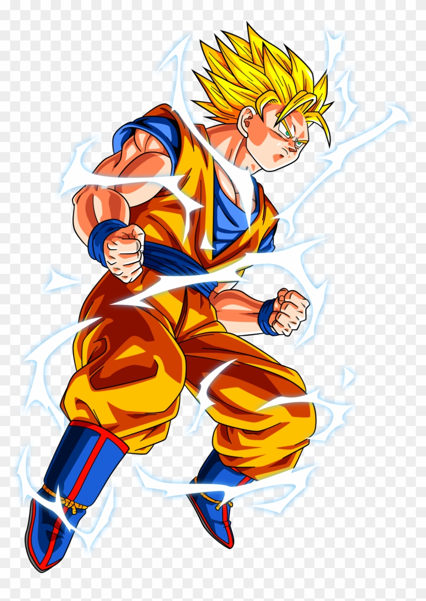 Download Super Saiyan 2 Goku Png - Goku Super Saiyan 2 Art Clipart Png