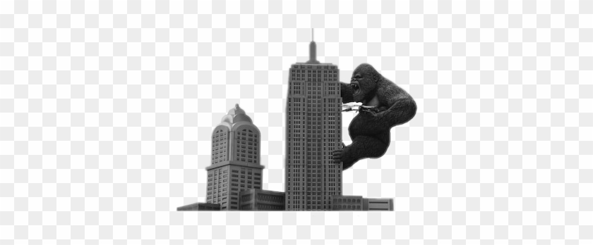 #ftestickers #skyscraper #kingkong #urban #gorilla - King Kong Hanging On Building Clipart #3233434