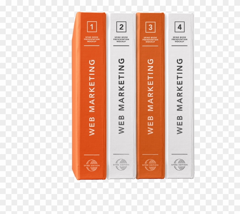 Spine Books View Mockup - Book Cover Clipart