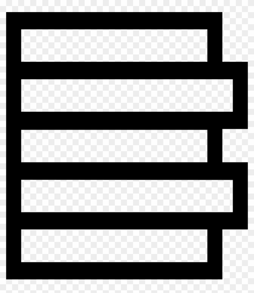 Left Alignment Five Rectangles Outline Symbol Comments Clipart