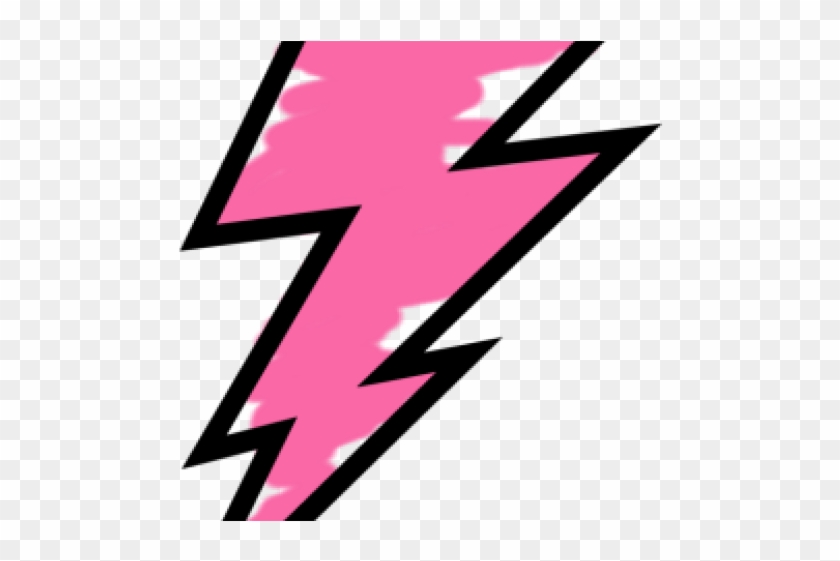 Lightning Bolt Clipart Horizontal - Pink Lightning Bolt Png Transparent Png #3235138