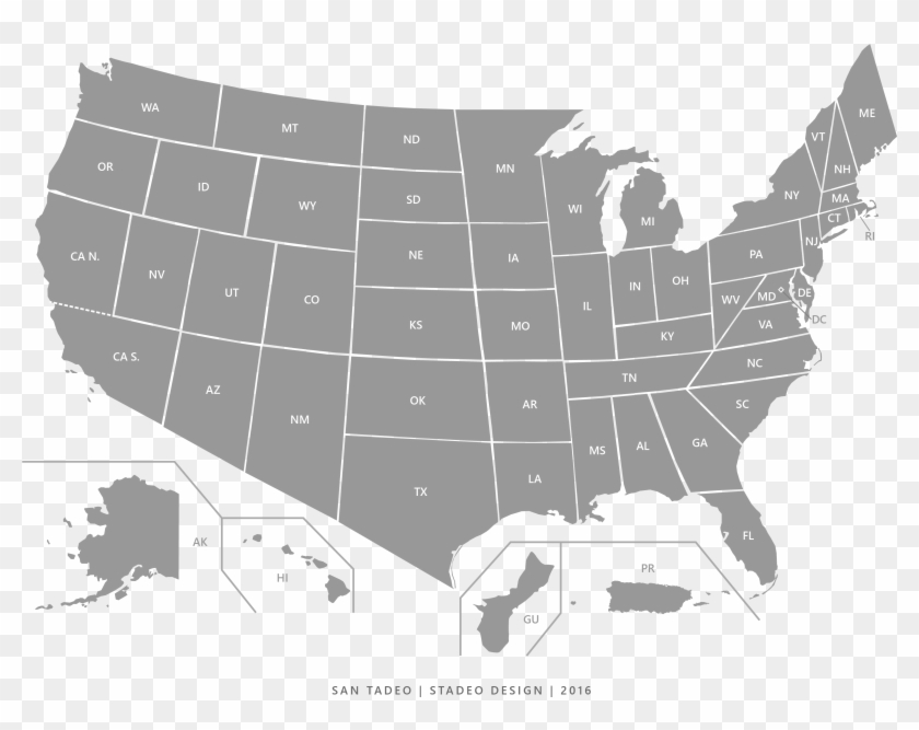 Corporal Punishment States , Png Download - 9 Regions Of The United States Clipart #3235175