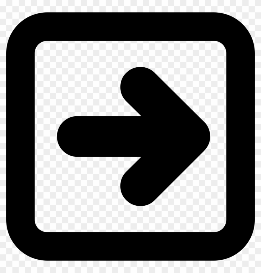 Right Arrow In Square Button Outline Comments - Sign Clipart #3235765